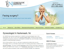 Tablet Screenshot of newjerseygynsurgery.com